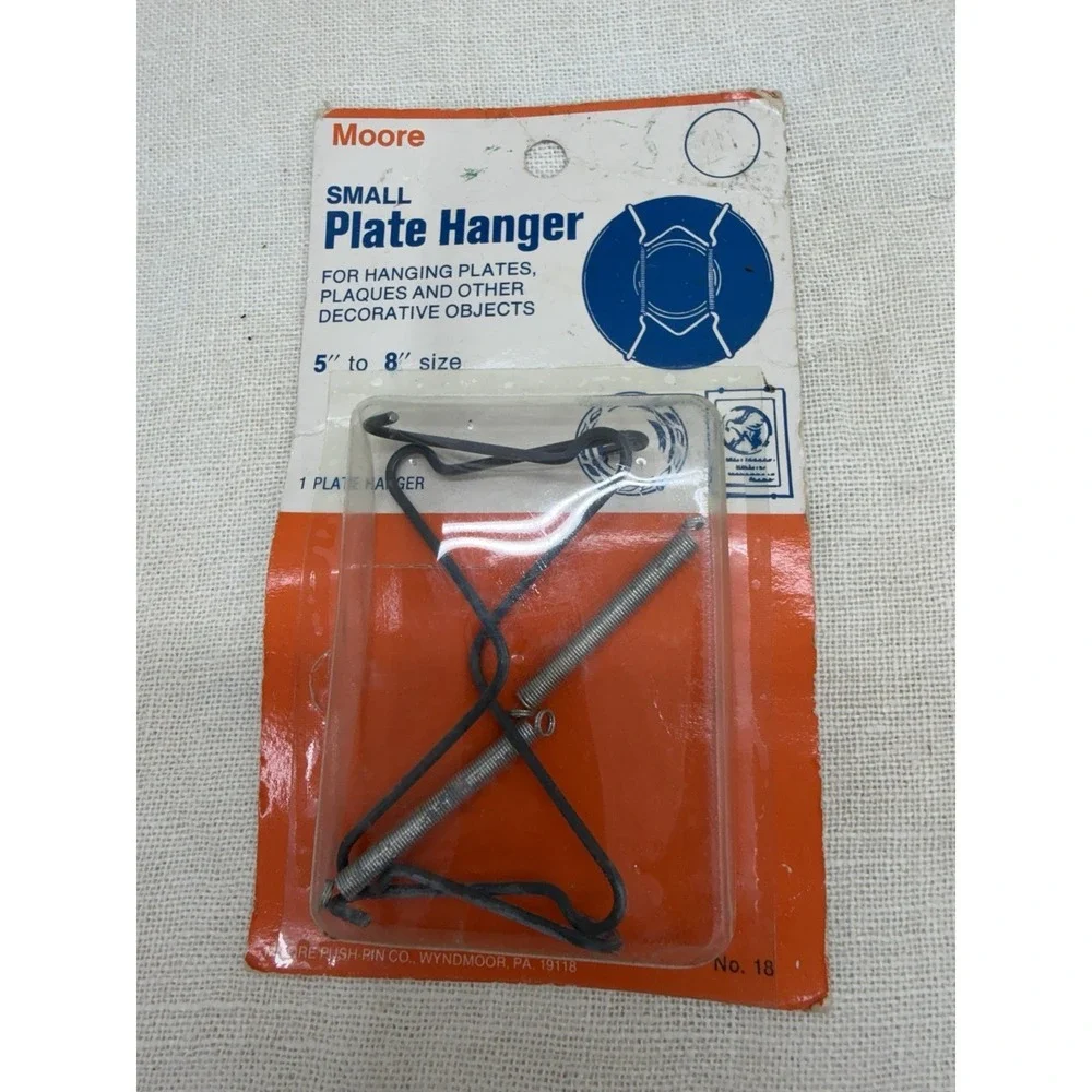 Vintage Lot of 5 Moore Small Plate Hangers No. 18 NOS Sealed 5